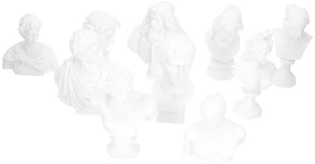 IMIKEYA 10stücke Gipsfiguren Büstenstatue Harzfiguren Kleine Büstenstatuette Heimdekoration Skulpturen Für Zuhause Büstenstatuengeschenk Heimbedarf Desktop Ornamente