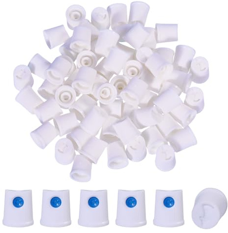 beinkmake 100Pcs Spray Paint Caps Spray Can Nozzle Spray Paint Tips for Cans Replacement Fat Graffiti Art Painting Projects Supplies White