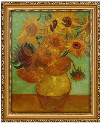 FJXMFRAME Gold 11x14 Picture Frame with Mat, Vintage Wood Photo Frame for Real Glass, Matted 9x12 or 11 x 14 Photos, Easy Photo Changes, Wall Hanging, Antique Ornate Wall Art