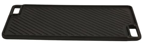 Fyearfly Piastra in ghisa, padella per barbecue a doppia faccia, cucina all'aperto versatile, distribuzione del calore durevole e uniforme