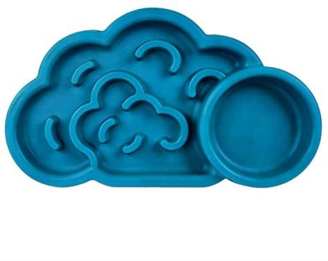 Durabilité, Plats d ' Alimentation en Silicone résistants à la Mastication, en Forme de Nuage, Plats d ' Alimentation pour Animaux de Compagnie, Alimentation Lente, Bol Anti-avalement, récipients