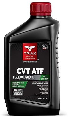 TRIAX CVT ATF Fluido per Trasmissioni CVT/Olio Cambio Automatico CVT: Completamente Sintetico, Tecnologia Sure-Shift Antiscivolo; Supera le Specifiche OEM, Compatibilità Universale