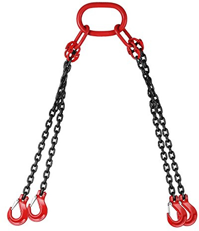 Mophorn 4 Beine Hebekette mit Haken Kette für Hebezeug mit großer Kapazität (1,5 m)