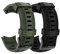 Ricambio per cinturino Suunto 9/9 Baro, cinturino in silicone morbido per Suunto 7/Suunto D5/Suunto Spartan Sport HR (nero e verde militare)