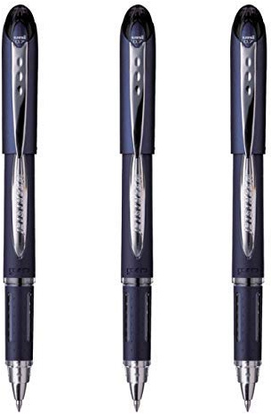 UNI -BALL JET STREAM SX-217 0.7 MM ROLLER BALL PEN IN 2 INK COLOURS (PACK OF 3) (BLACK)