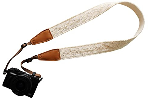 UNIKSTRAP Original Design Personalized Adjustable Camera Strap Cream Graceful & Vintage Lace, Fit for Canon Nikon Sony Olympus Interchangeable Lens Digital Camera/DSLR etc.