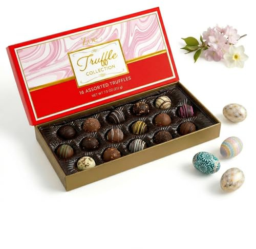 CRAVINGS BY ZOE Chocolate Truffles Birthday Gift Box | 16 Count | Chocolate Candy Gifts | Gourmet Assorted Chocolate Food Gift Basket | Birthday Gifts for Women Men Mom Dad Adults Couples Families