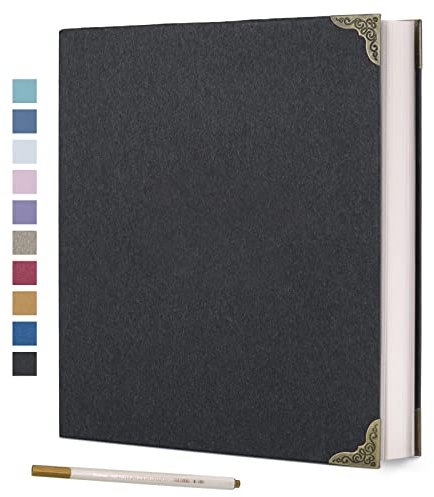 Vienrose Photo Album Self Adhesive 60 Pages Hardcover with DIY Scrapbooking Kit 3 Rings Paper Scrapbook for Lover Friends Kids Anniversary Wedding Gift