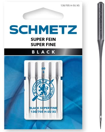 Aiguille double extensible SCHMETZ – Aiguille double 4,0 mm 75 pour tissus extensibles, évite les points sautés, convient aux machines à coudre domestiques avec fonction zigzag, 2 pièces