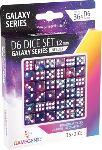 Set de Dados 6 Caras Nebula 12MM (36pcs)