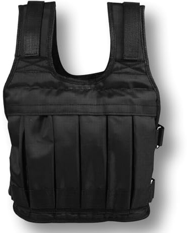 Natudeco Gilet con Pesi Regolabile Gilet per Allenamentoa Forza 50 kg Giacca da Allenamento Tessuto Oxford Assorbimento degli Urti per Allenamento Fitness Allenamentoa Forza Atleti