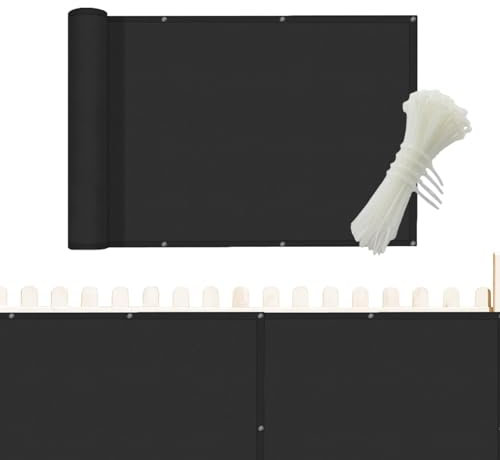 Paravento per – 400 cm x 90 cm – Pannello di protezione per la privacy per il balcone, per la terrazza, per il parabrezza, per esterni