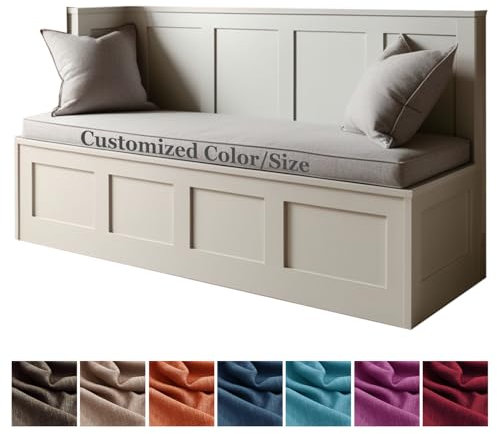 YFHT Maßgeschneiderte Sitzauflagen Für Bank, Abnehmbar Sitzkissen Bankpolster, Sitzpolster Bank Outdoor, Gartenbank Auflage Bankauflagen Drinnen, Wasserdicht Bankkissen Für Gartenmöbel (5cm Dicke)