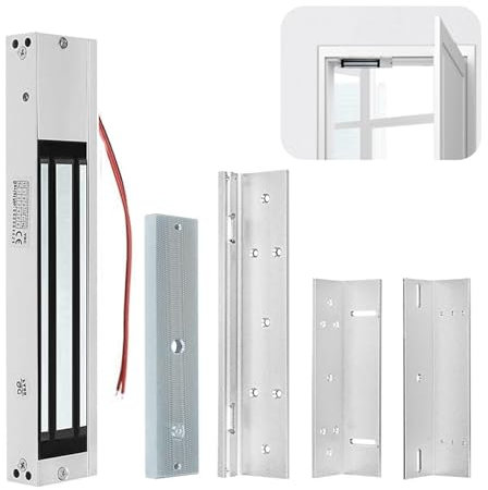 Dc 12v 280kg Cerradura MagnéTica EléCtrica Fuerza De RetencióN De 600 Libras, Para Sistema De Control De Acceso A Puerta Controlador De Host Entrada De Puerta Modo Nc Sistema De Seguridad En El Hogar