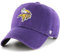 '47 NFL Minnesota Vikings Clean Up Unisex-Baseballkappe, Verstellbarer Riemenverschluss, Einheitsgröße, Team Logo, Farbe Lila