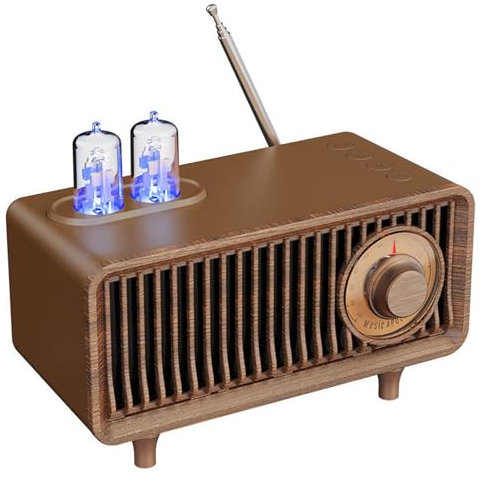 Buithafu Bluetooth-högtalare, retro Bluetooth-högtalare, radio i gammal stil, bärbar uppladdningsbar minihögtalare med hög volym, Bluetooth 5. 0 Trådlös anslutning, stöder TF-kort, U-disk och AUX