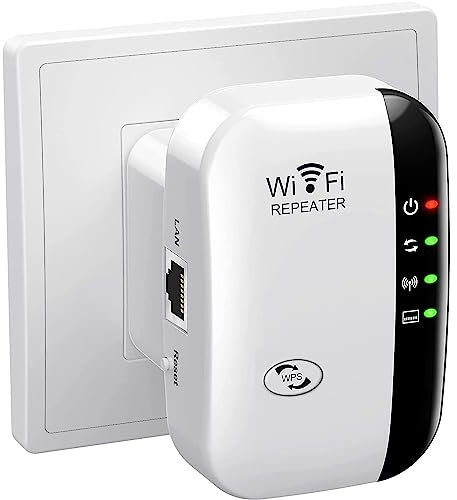Repetidor WiFi, Amplificador WiFi 2.4 GHz 300 Mbps, Repetidor Extensor de Red WiFi, Extensor WiFi con Repertidor/Ap Modo y la función WPS