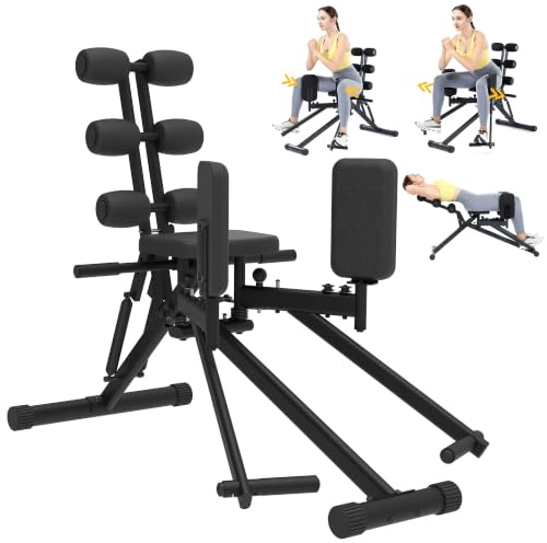 GuuG Appareil d'entraînement pour abdominaux 3 en 1 - Appareil d'entraînement pour la maison, les cuisses, les jambes, le ventre, les jambes, les fesses