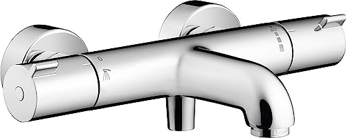 Hansgrohe MyFox 13154000 Badewannen-Thermostatmischer, Chrom, 29, 6 x 19, 9 x 4, 2 cm