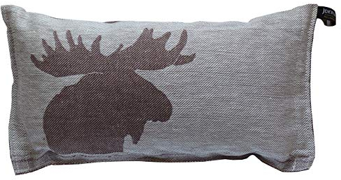 Jokipiin | 1 Saunakissen Minikissen Reisekissen | Design: Kaiku, braun/weiß | Maße: 40 x 22 cm, Leinen/Baumwolle | hergestellt in Finnland