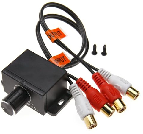 YINETTECH Car 4 RCA's Amplifier Audio Bass RCA Amplifier Gain Level Volume Controller