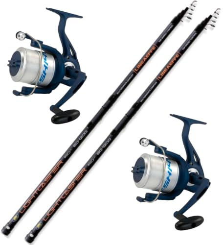 canna pesca fondo mare lago fiume trota carpa spigola orata kit mulinello + filo