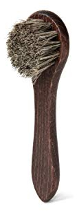Lettro Cepillo Aplicador de Cera para Zapatos, Cepillo de Madera para Aplicar Cera y Crema en Zapatos y Botas, Cepillo de Pelo de Caballo para Zapatos Apto para todo tipo de Cuero, Cerdas Grises