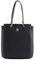 Tommy Hilfiger Damen Tote Bag Tasche TH Emblem Work Tote mit Reißverschluss, Schwarz (Black), Einheitsgröße
