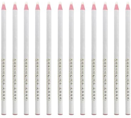 Tofficu 12Pcs Multi-Purpose Crayons Thread Machine Sewing Pens Heat Erasable Fabric Marking Pens for Quilting Embroidery High Temperature Vanishing