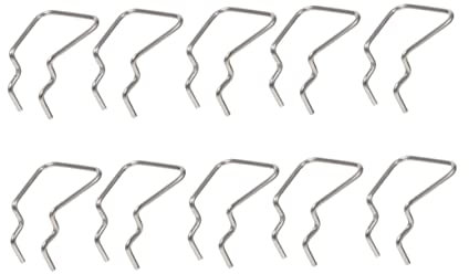 YARNOW 10Pcs Slatwall Pegboard Hooks 45x50mm Metal Single Display Hook Angled Ends for Secure Hardware Organisation Silver
