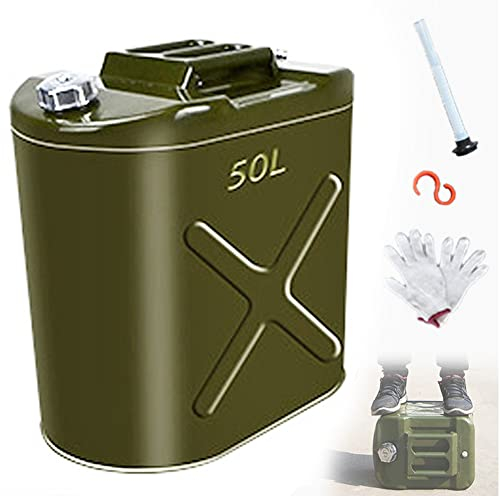 10L,20L,25L,30L,40L,50L,60L Benzinkanister Kraftstoffkanister Kanister Metall,Tragegriff Träger zur Lagerung von Kraftstoff Benzin Diesel Öl,50L