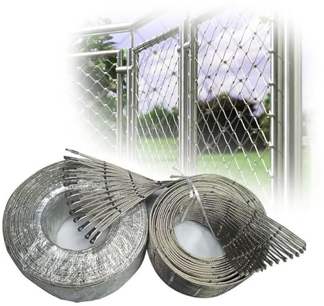 Seilnetz aus Edelstahl 304, Gartenzaun, Seilnetz aus Edelstahl, Diebstahl- und Absturzsicherungsnetz, flexibles, stoßfestes Grenzschutznetz for den Außenbereich ( Size : H0.6xL3m/H1.96xL9.84ft )