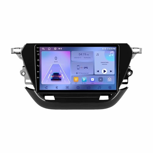 9 Touchscreen Android 15 Car Stereo Wireless CarPlay Android Auto, Per Opel Corsa F 2019-2023 con BT GPS WIFI FM RDS Radio Telecamera Posteriore Lettore multimediale (2+32G)