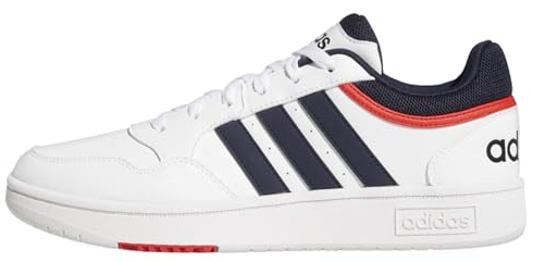 adidas Herren Hoops 3.0 Low Classic Vintage Shoes Schuhe, Cloud White/Legend Ink/Vivid Red, 40 2/3 EU