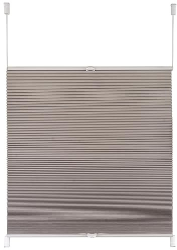 Deco4Me Wabenplissee ohne Bohren (120 x 140 cm, Hellgrau (Blackout)) - lichtundurchlässig & wärmeisolierend - Blickschutz & Sichtschutz für Fenster innen - Verdunkelungsplissee Thermo Jalousie