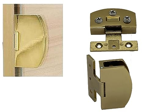 2 Pieces Golden Glass Door Hinges Display Cabinet Hinges Suitable for 5-7mm Glass Doors