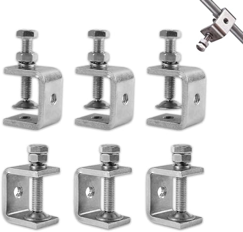 C Klemme, 6 Stück Zwingen, Fixierzange Einstellbar Klemmbereich, weldinger schraubzwinge, Trägerklemme, Zwingen Schraubklemme 0-2,5cm, Klemmen & Spanner, für Schweißen und Tischlerei, Autoreparatur
