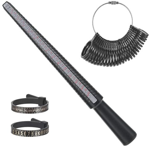 Szaboviktoria Ringgrößenmesser,Ringgrössenmesser,Ringgrössenmesser Deutsche Größen,Ring Messer Finger,Ringmaßband,zum Messen von Ringdurchmessern, Größenstandard EU, UK, USA