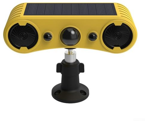 Besttoolifes Solar Motion Sensor Alarm With 13 Sounds, Waterproof IP55, Solar Sound & Strobe Light Alarm Motion Detector Dog Barking&Gunshot Sound, Say Goodbye To The Unwanted Explorers(A)