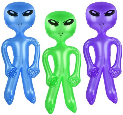 3 PCS Alien Gonflable, 45 CM Alien Balloon, Inflatable Alien, Ballon Gonflable Alien, Convient pour La Décoration Du Musée des Sciences de la Fête des Extraterrestres D'halloween