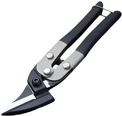 Wjelet Tin Snip, 10 Inch Aviation Snip, Metal Iron Cutting Scissors, Heavy Duty Sheet Metal Cutter for Cutting Hardware Cloth Metal Sheet Carpet Cardboard