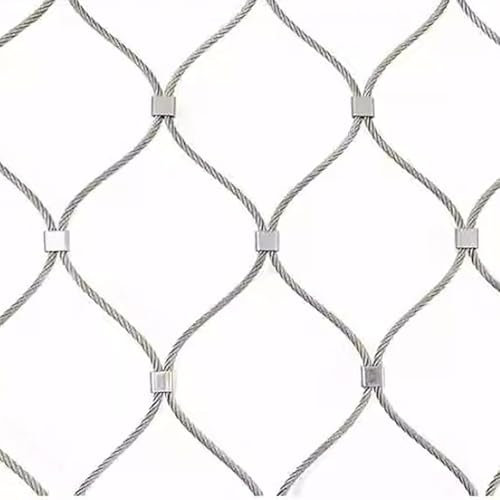 Rete a corda flessibile in acciaio inox Rete di recinzione in acciaio inossidabile, resistente, con connessioni a scatto, fori for rete di recinzione intrecciata flessibile for giardino agricolo Rete