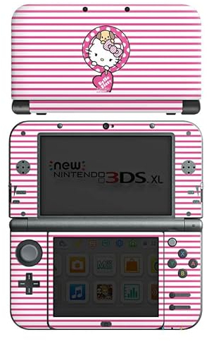 Skin kompatibel mit Nintendo New 3DS XL Folie Sticker Hanami Hello Kitty Offizielles Lizenzprodukt