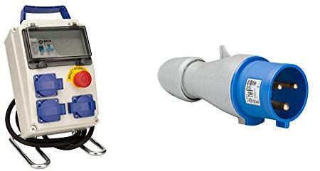 Zenitech-Coffret 8 modules de chantier IP54 équipé avec accessoires - Zenitech & Legrand, Fiche CEE 32 A, bleu 3 broches (2P+PE), 6 h (230 V/32 A), indice de protection IP44, IK09, 090107.