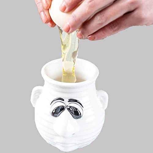 Separador de huevos Multifuncional Divertido Moco Nariz Fácil operación Durable Cerámica Ahorro de tiempo Separador de clara de huevo Utensilio de cocina para cocina de huevos