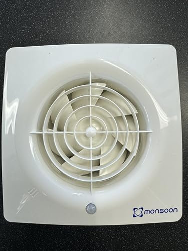 CEW COLCHESTER ELECTRICAL WHOLESALE LTD 4 100mm Silent Quiet Low Noise Zone 1 IP45 Bathroom Extractor With PIR Sensor & Timer Fan