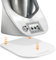FAOKZE Gleitbrett für Thermomix TM6 / TM5.Thermomix gleitbrett mit Griff,Gleiter müheloses Verschieben Rollbrett aus Acryl,Weiß