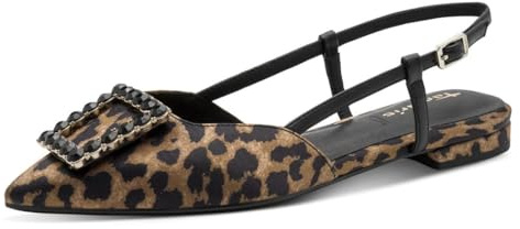 Tamaris Escarpin à bride arrière pour femme avec talon bloc brun 37 EU