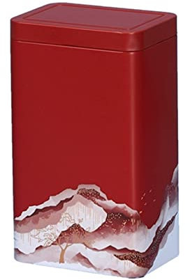 HJUGHPN Recipientes de metal para té, café, azúcar, lata de hojalata, tarro de té, caja de almacenamiento de té verde, latas para café, hierbas, dulces, azúcar, especias, aperitivos y alimentos