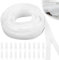 Cerniera Lampo Bianca Continua Lunga 20 m Tagliabile, Larghezza 25 mm Cerniere Lampo a Metro, con 20 Estrattori in Plastica, Cerniere in Nylon Lampo Catena Continua per Biancheria da Letto, Abiti